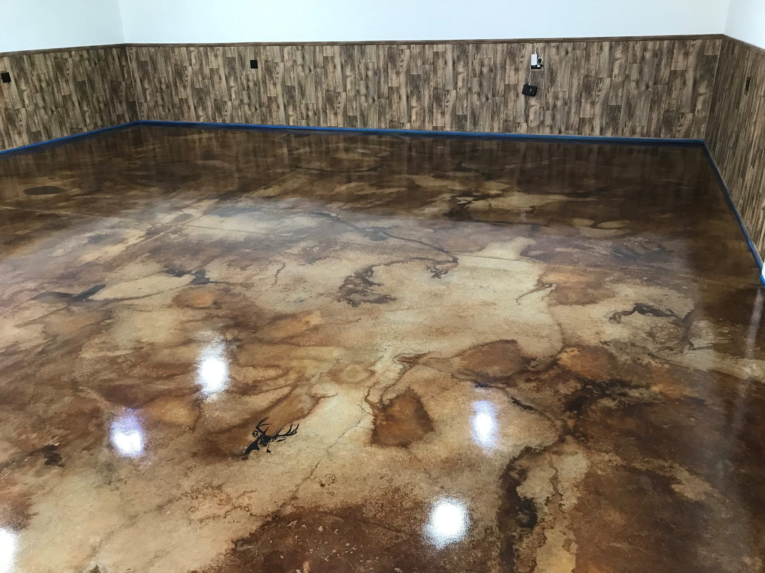 Professional concrete staining services by licensed concrete contractors in Fort Worth, Texas. Quality workmanship and free estimates.