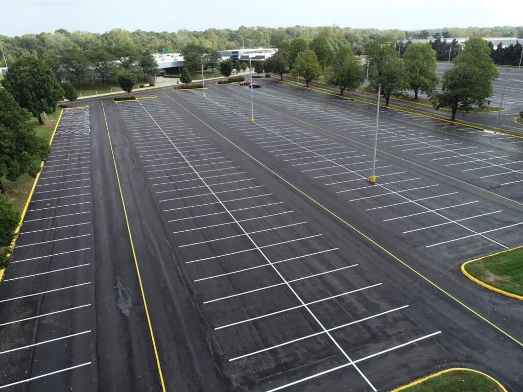 Professional parking lot striping services in Fort Worth, Texas
